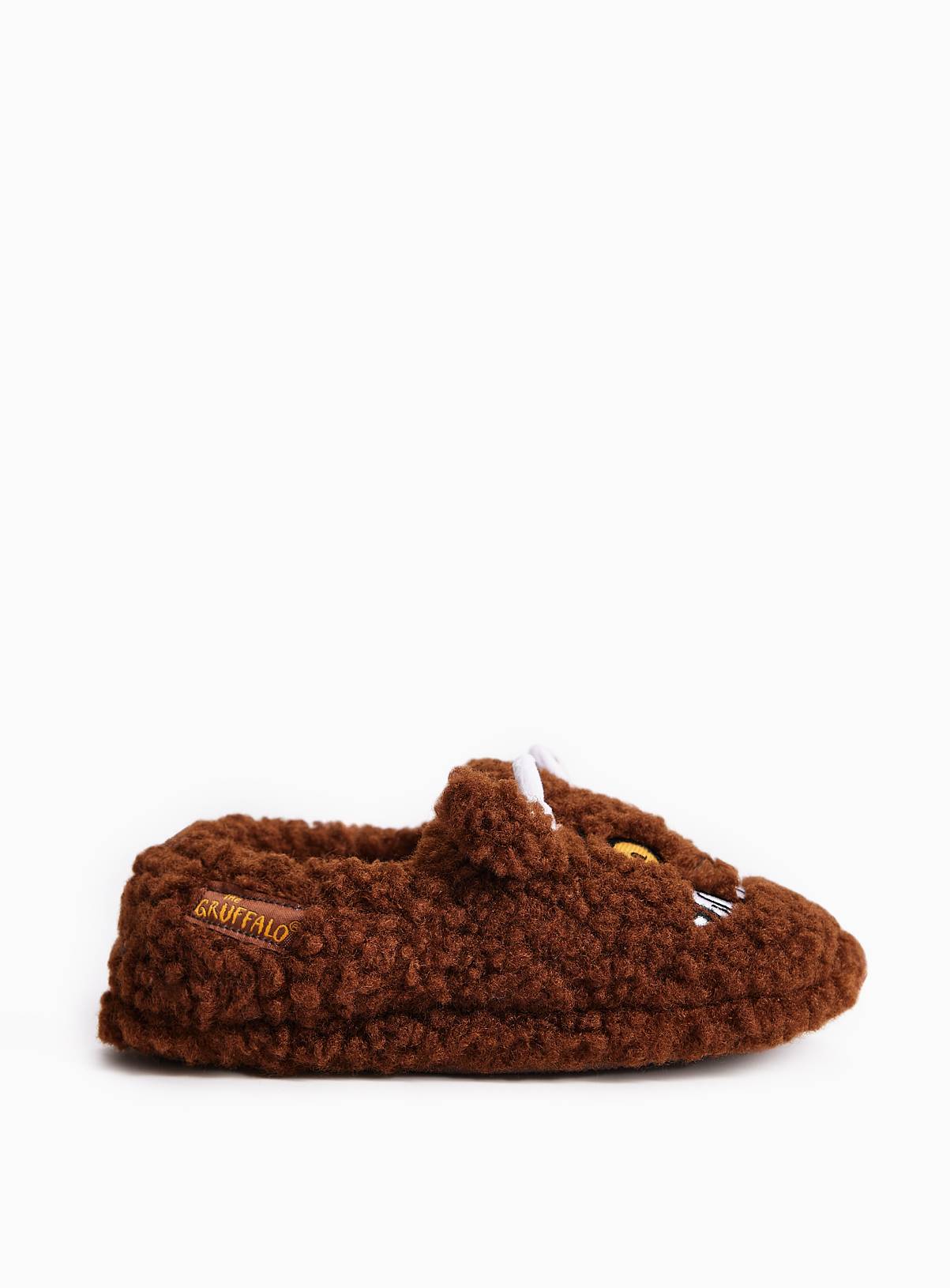 Gruffalo Brown Embroidered Slippers 6-7 Infant - Image 2