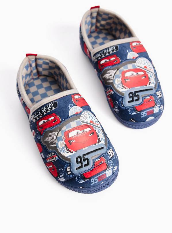 Disney Cars Blue & Red Full Slippers 8-9 Infant