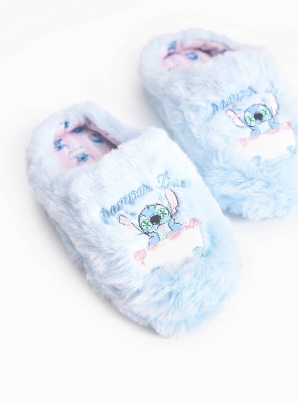 Lilo & Stitch Blue Embroidered Mule Slippers 8-9 Infant