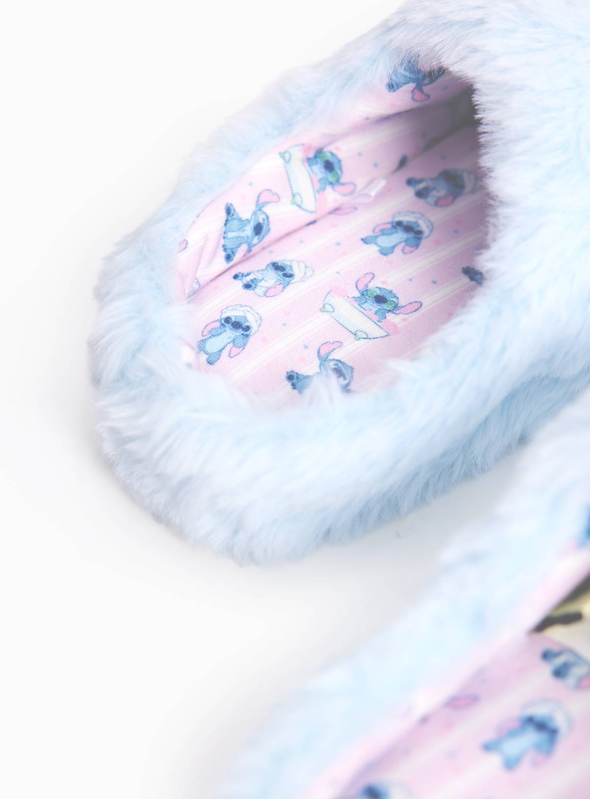 Lilo & Stitch Blue Embroidered Mule Slippers 10-11 Infant - Image 3