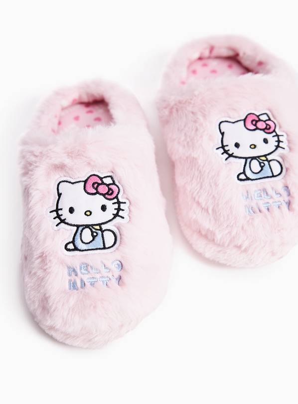 Hello Kitty Pink Embroidered Mule Slippers 8-9 Infant