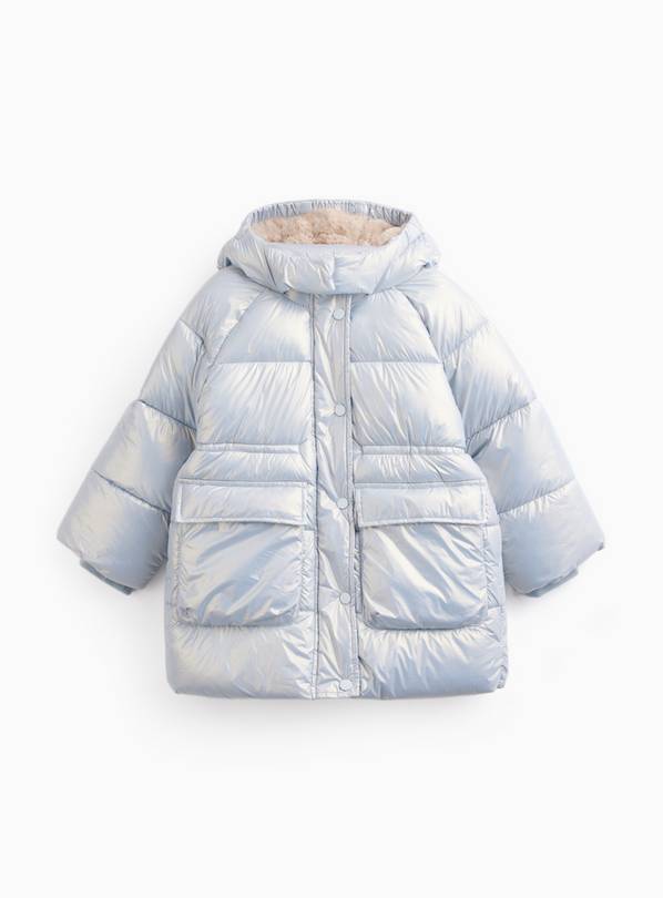Pearlised Longline Puffer Jacket 3-4 years