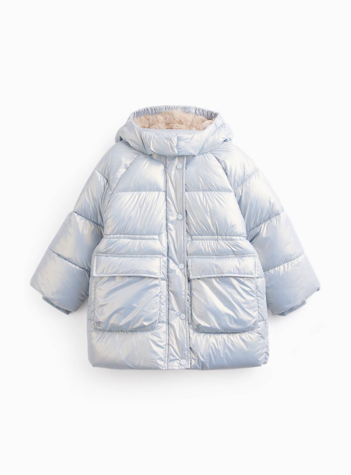 Pearlised Longline Puffer Jacket 3-4 years - Image 1