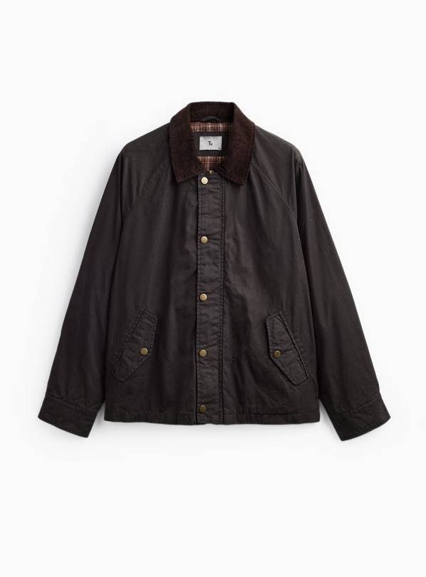 Khaki Wax Check Barn Jacket XXXL