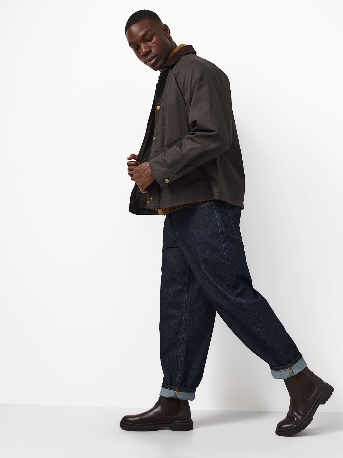 Khaki Wax Check Barn Jacket XXXL - Image 2 thumbnail