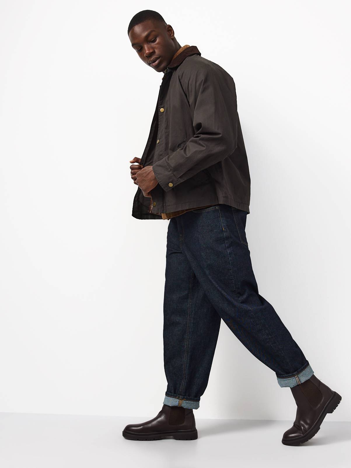 Khaki Wax Check Barn Jacket XXXL - Image 2