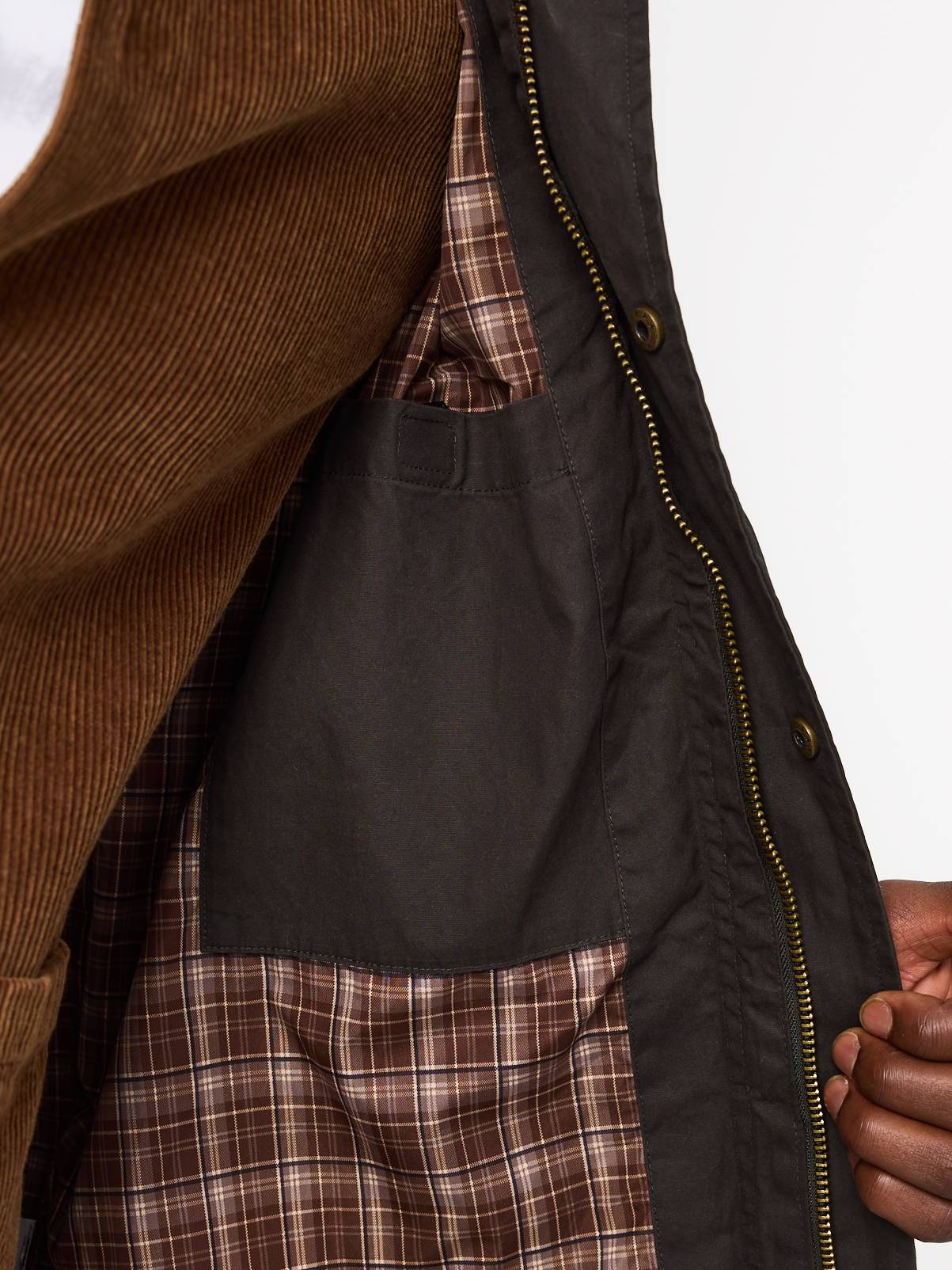 Khaki Wax Check Barn Jacket XXXL - Image 5