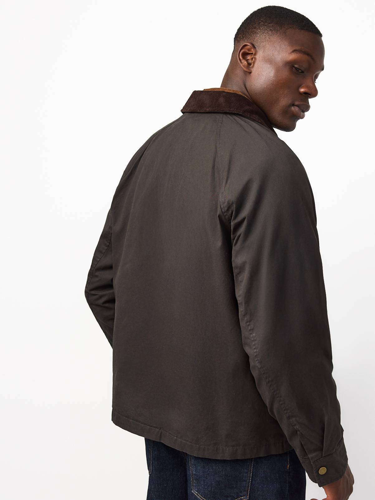Khaki Wax Check Barn Jacket XXXL - Image 7