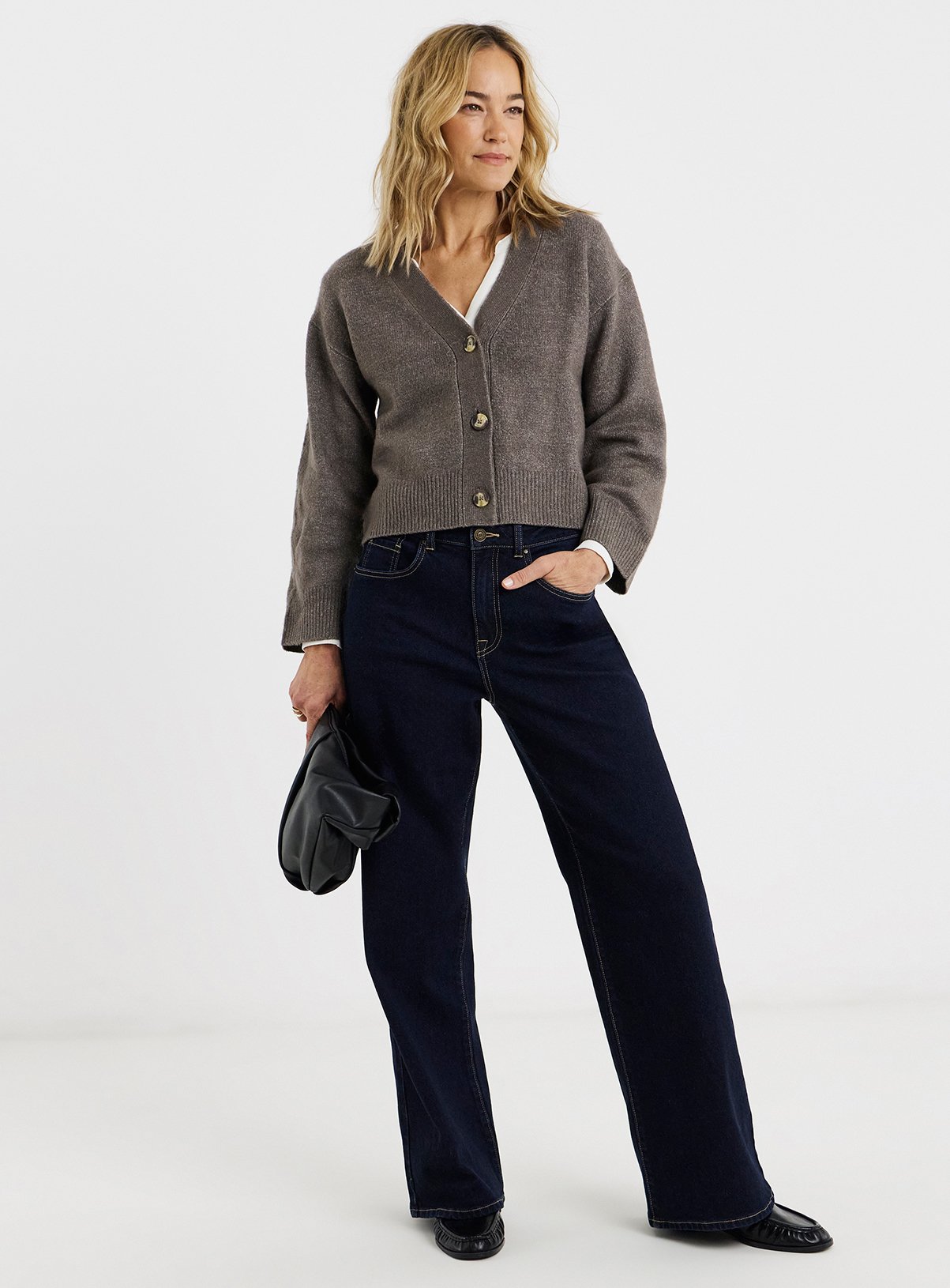 JD WILLIAMS Wide Sleeve V Neck Cardigan 32-34 - Image 3 thumbnail
