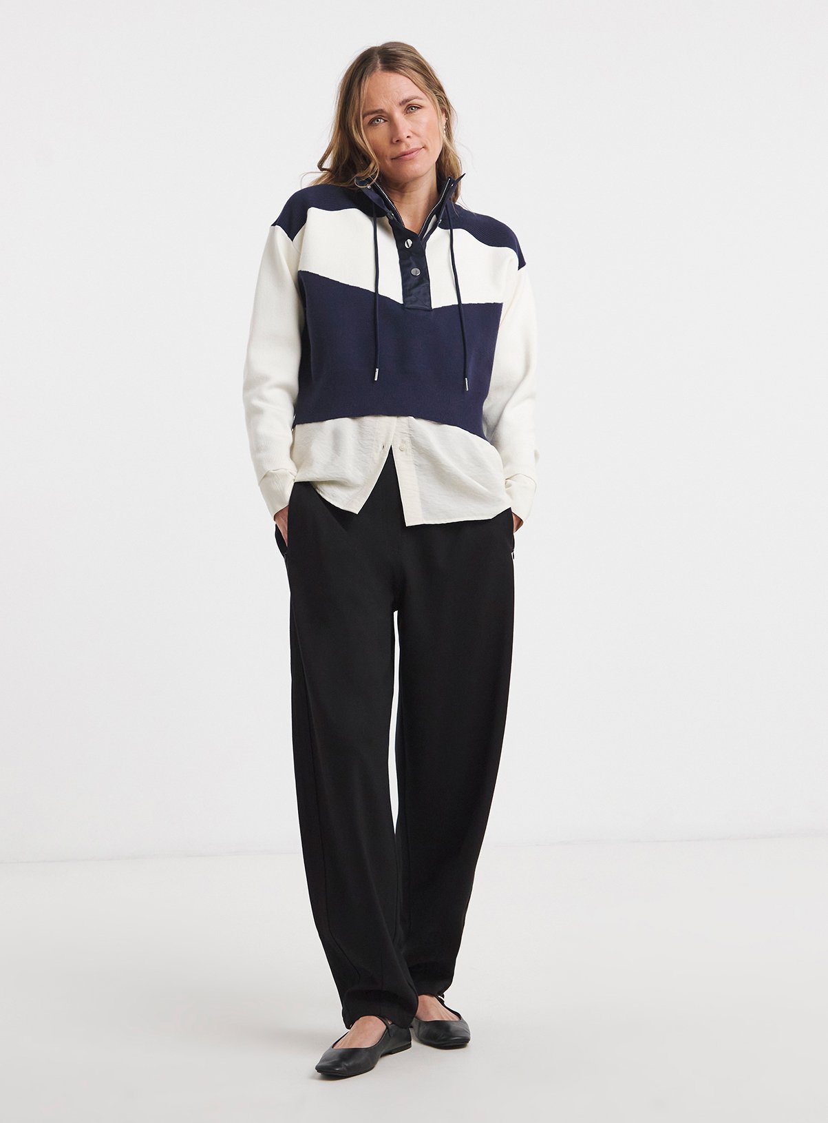 JD WILLIAMS Anthology Smart Ponte Barrel Trouser 8 - Image 2 thumbnail