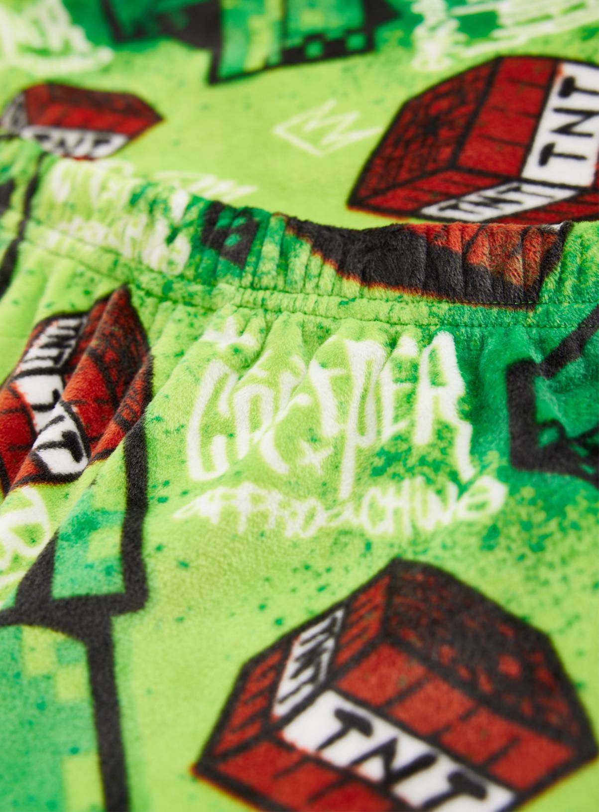 Green Minecraft Print Slinky Pyjamas 11-12 years - Image 2
