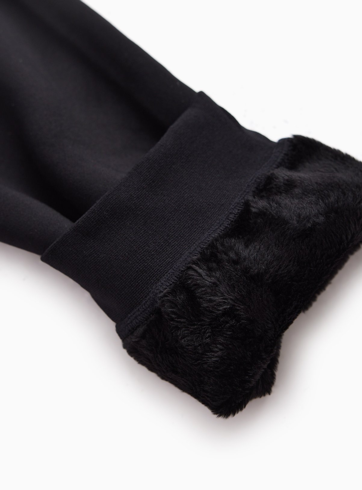 Black Thermal Faux Fur Lined Leggings S - Image 4 thumbnail