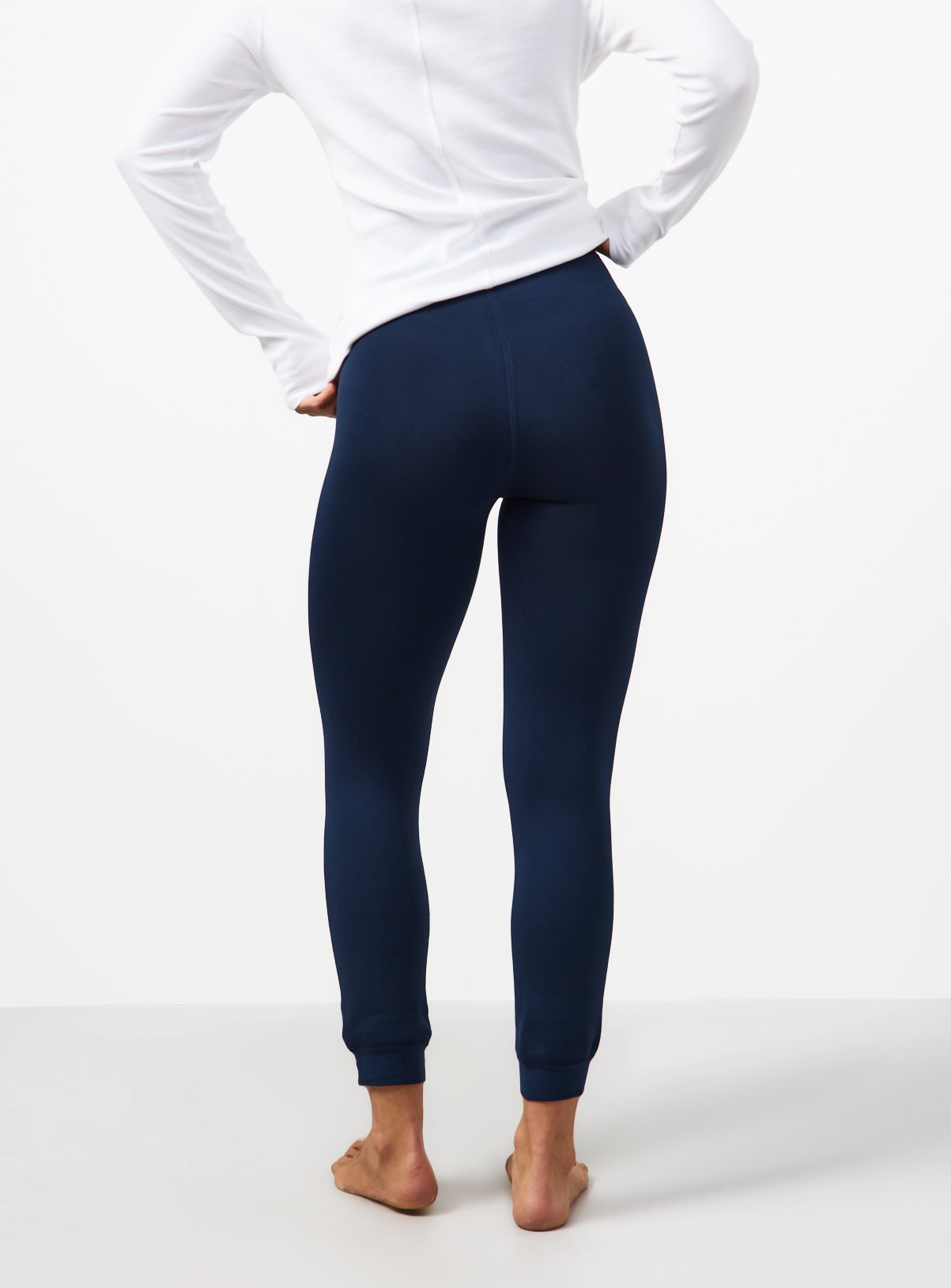 Navy Thermal Faux Fur Lined Leggings S - Image 6 thumbnail