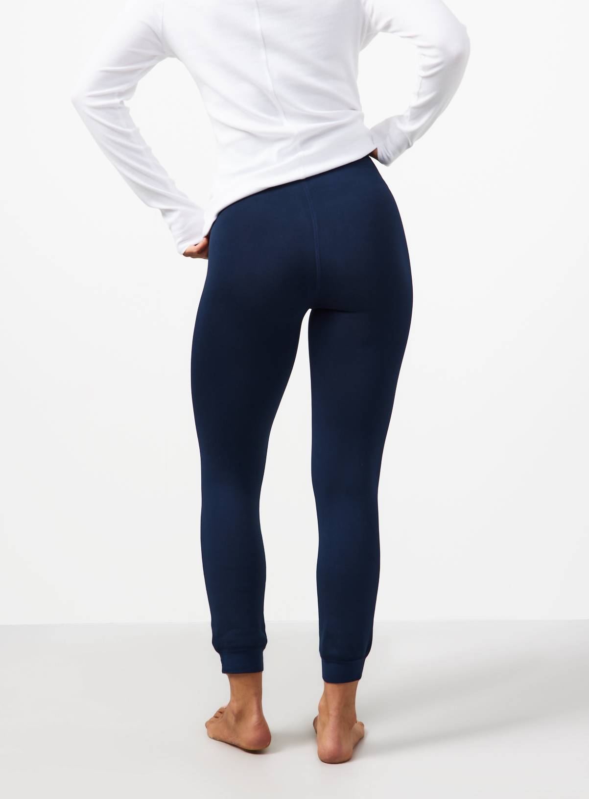 Navy Thermal Faux Fur Lined Leggings S - Image 6