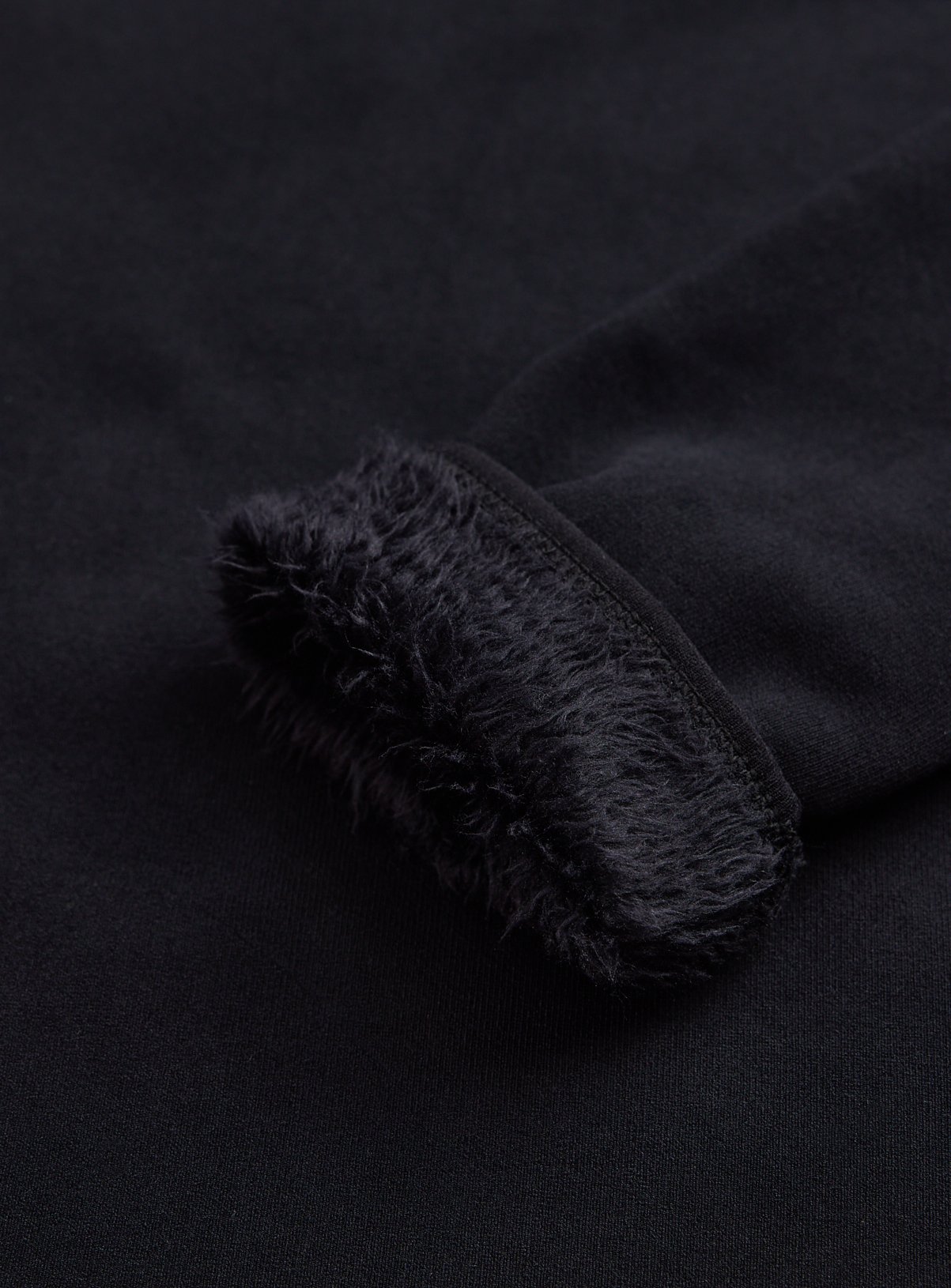 Black Thermal Faux Fur Lined Long Sleeve Top M - Image 4 thumbnail