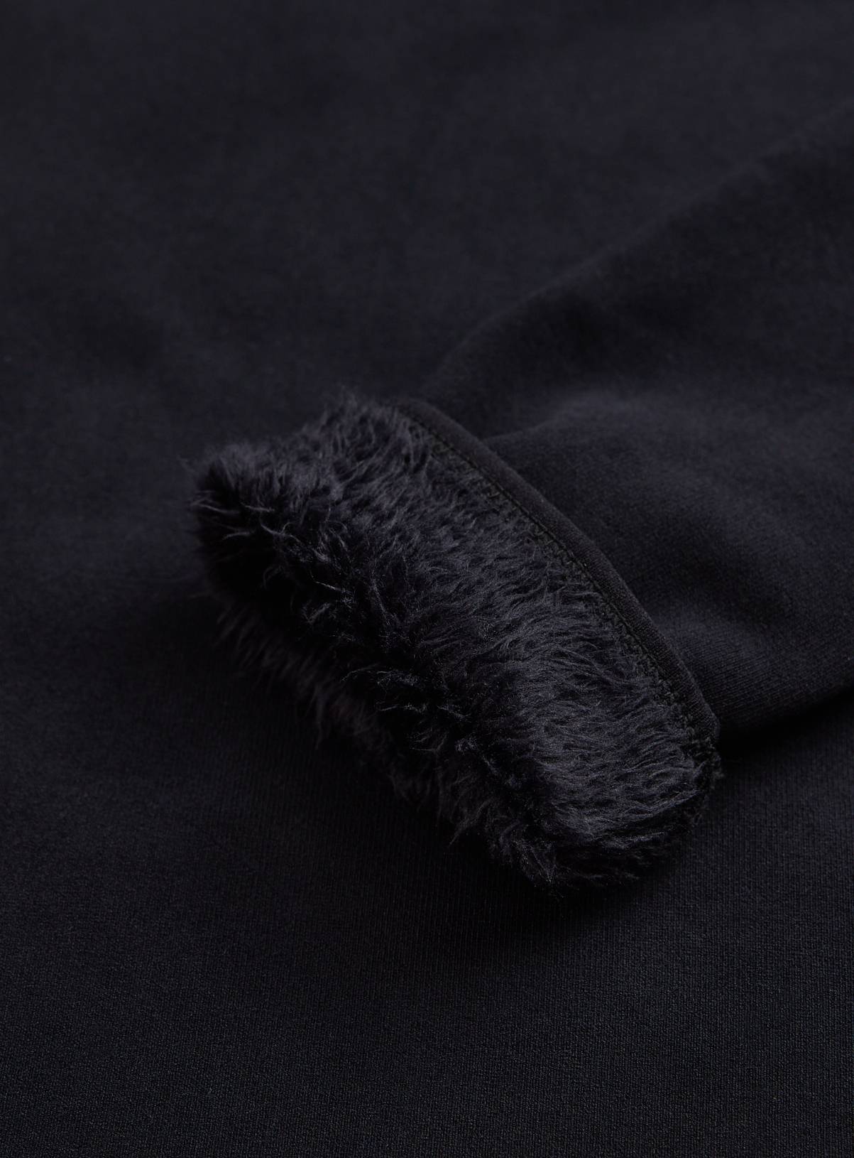 Black Thermal Faux Fur Lined Long Sleeve Top M - Image 4