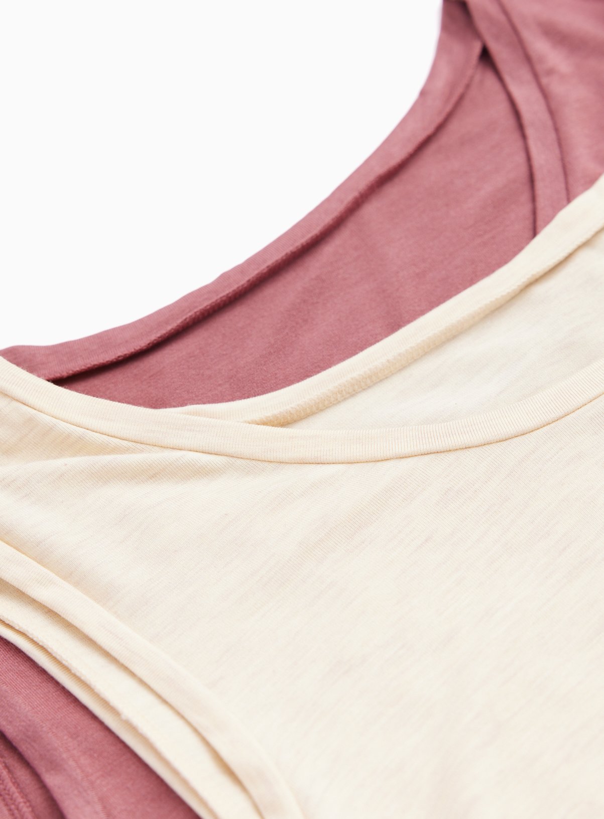 Pink & Cream Thermal Vest Tops 2-Pack XS - Image 4 thumbnail