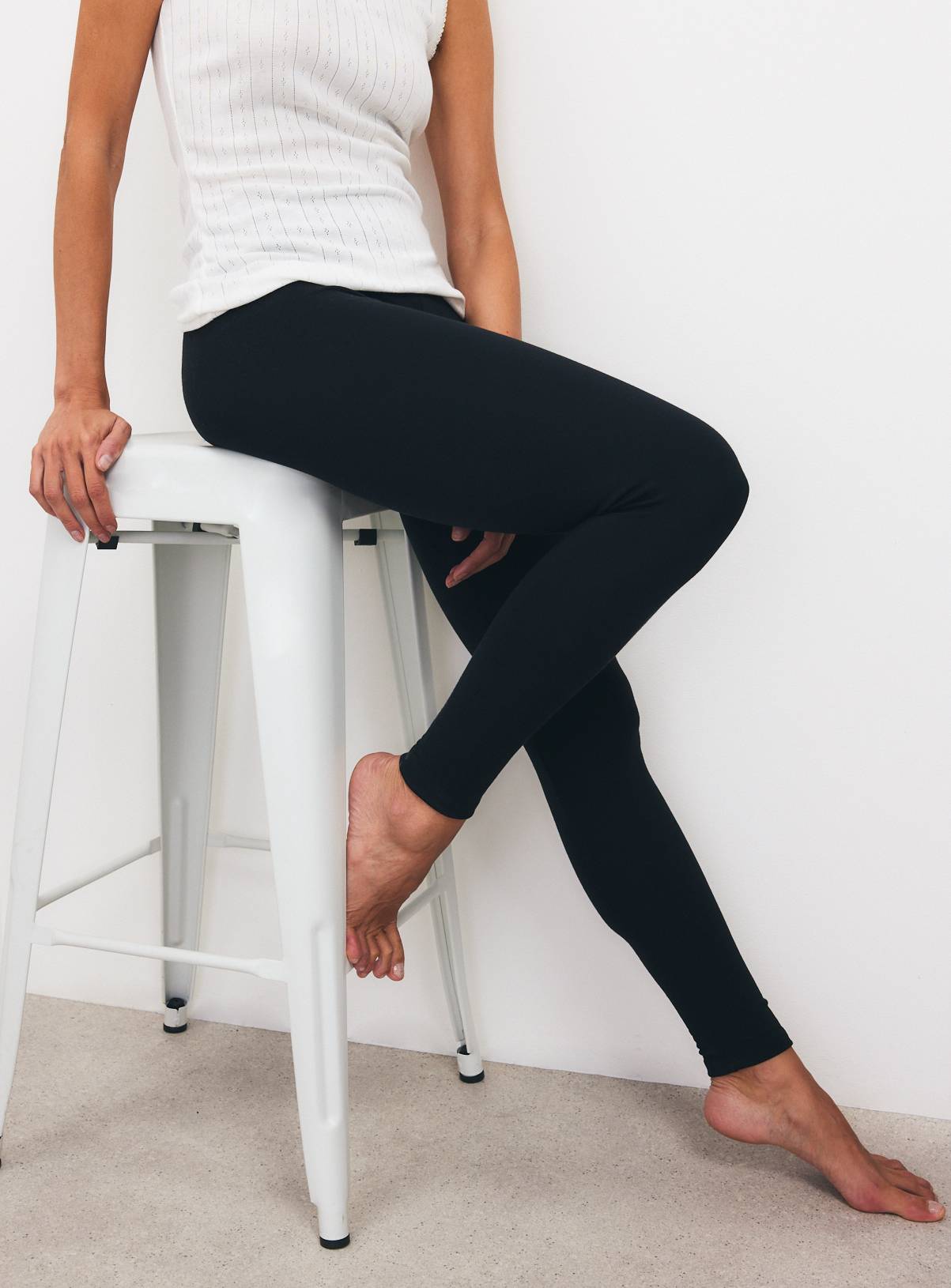 Plain Burgundy Thermal Leggings 2-Pack S - Image 2