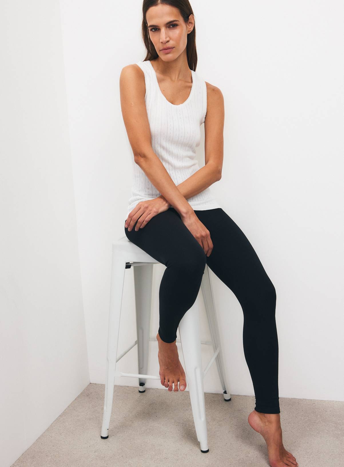 Plain Burgundy Thermal Leggings 2-Pack S - Image 3