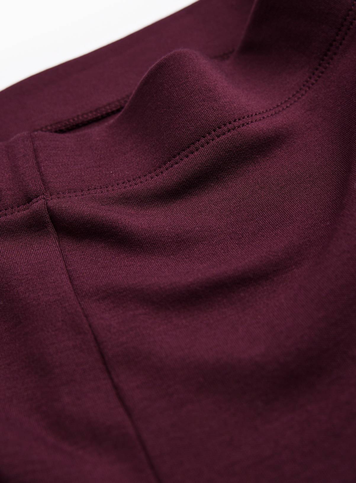 Plain Burgundy Thermal Leggings 2-Pack S - Image 4