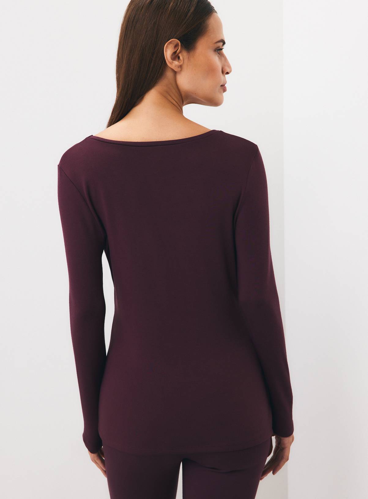 Black & Burgundy Thermal Long Sleeve Top 2-Pack XL - Image 6