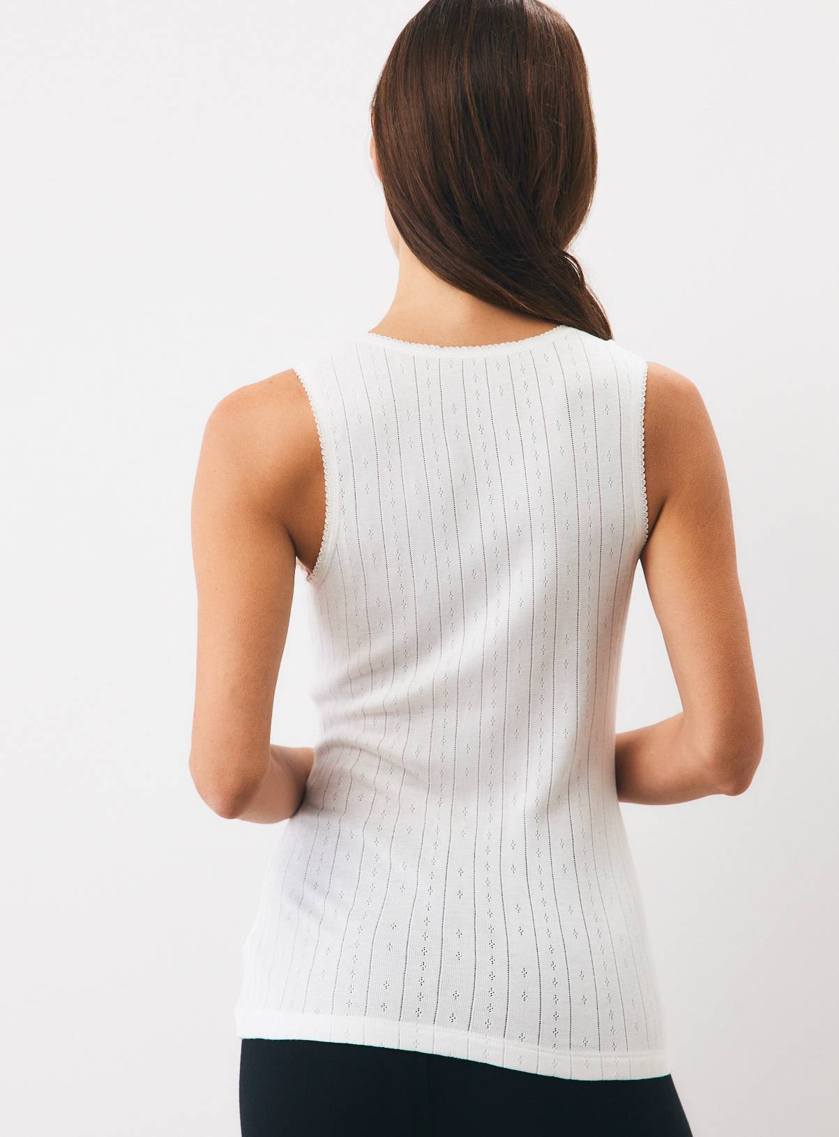 Cream Thermal Vest Tops 2-Pack XS - Image 5
