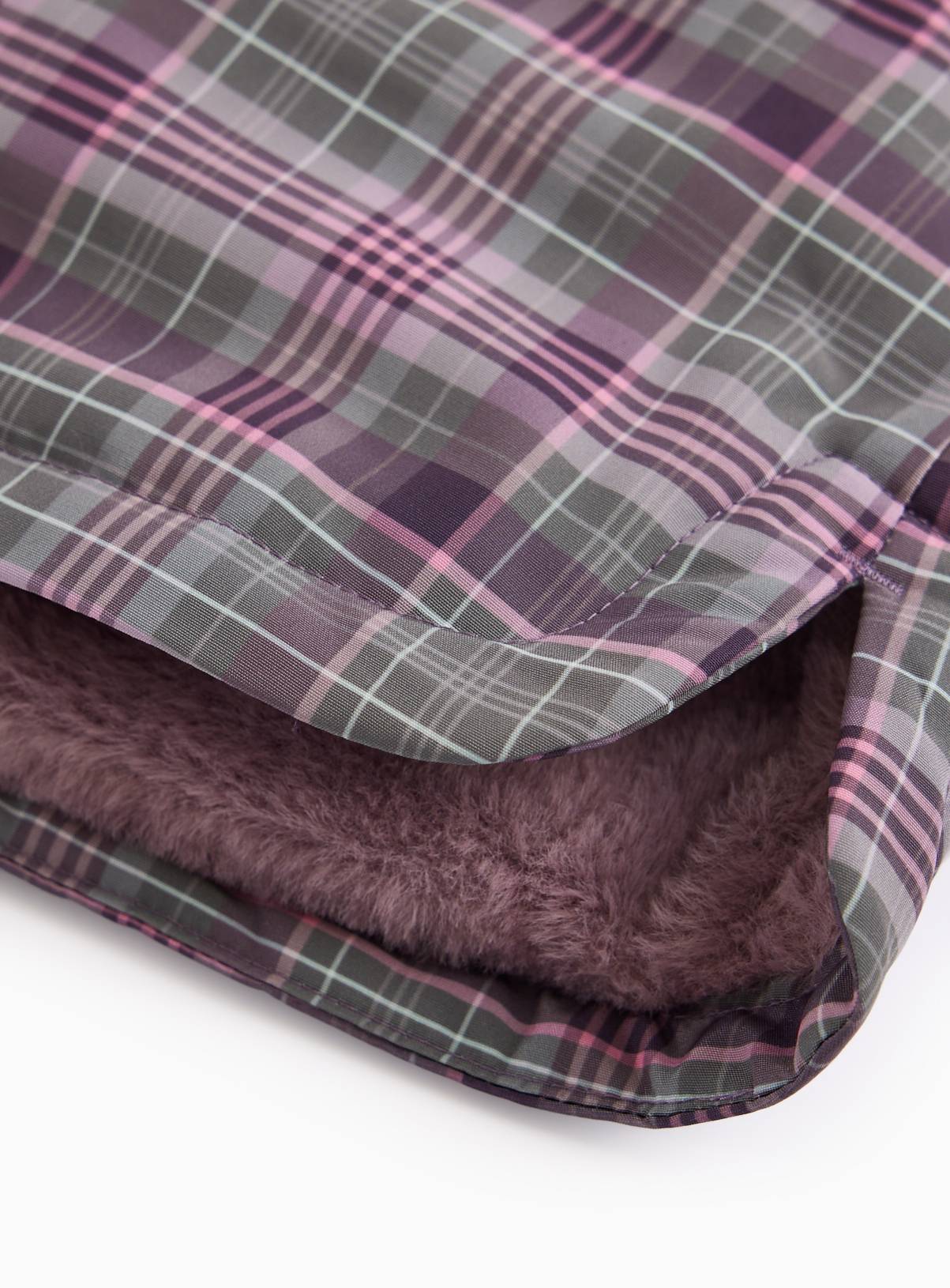 Check Faux Fur Lined Parka 7-8 years - Image 3
