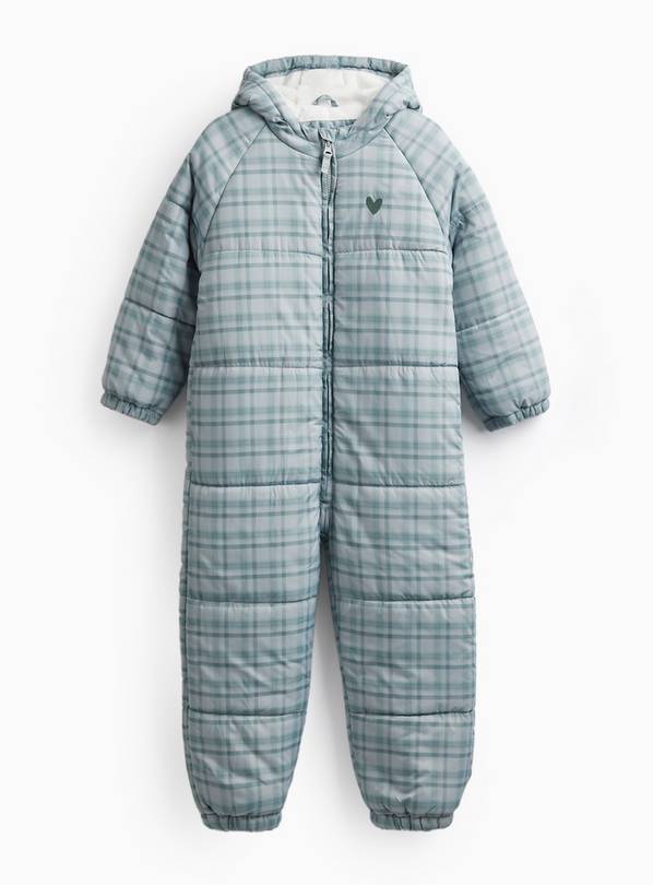 Green Check Shower Resistant Snowsuit 5-6 years