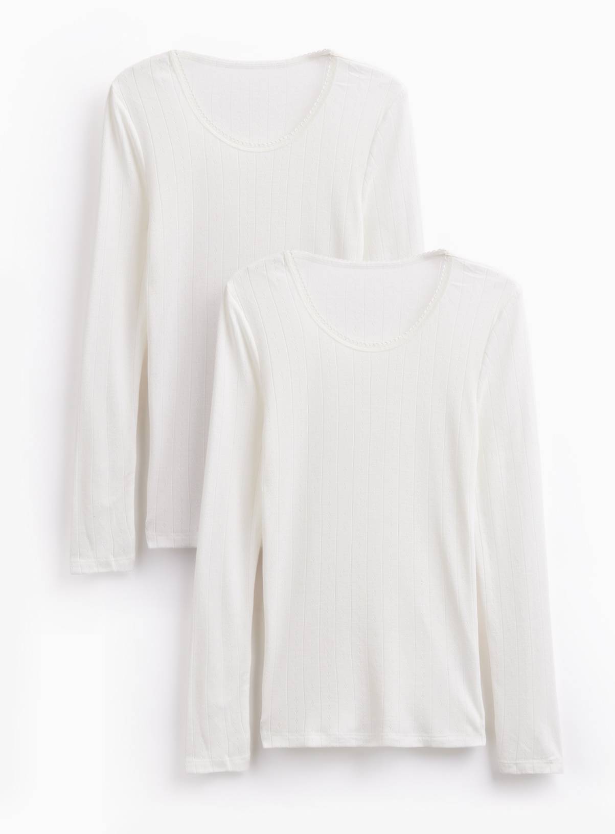 Cream Thermal Leggings M - Image 3