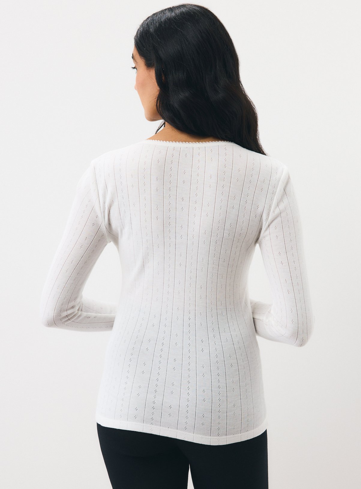 Cream Thermal Leggings M - Image 5 thumbnail