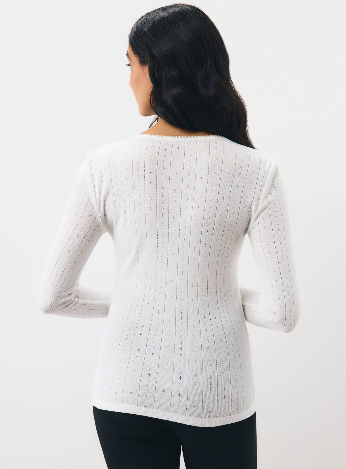 Cream Thermal Leggings M - Image 5