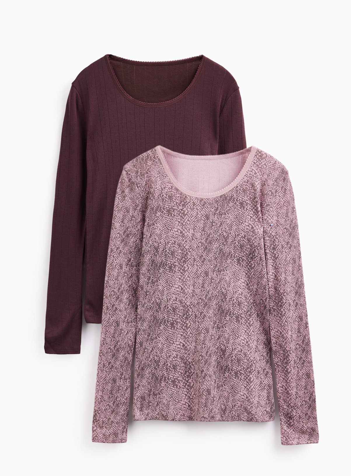 Pink Thermal Long Sleeve Tops 2-Pack XL - Image 3 thumbnail