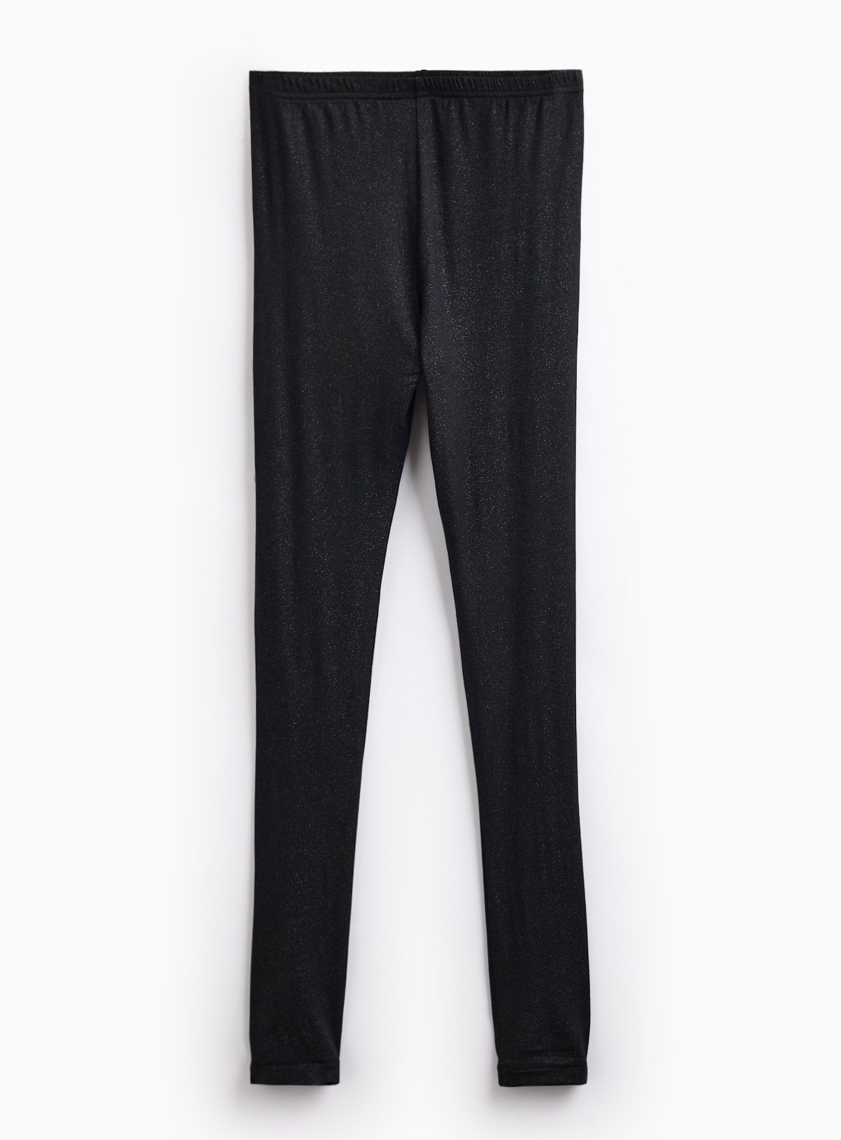 Black Glitter Medium Warmth Thermal Leggings M - Image 3 thumbnail