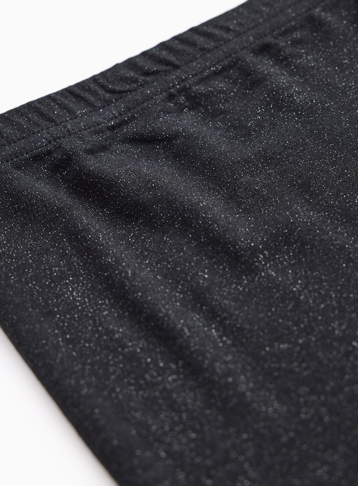 Black Glitter Medium Warmth Thermal Leggings M - Image 4 thumbnail