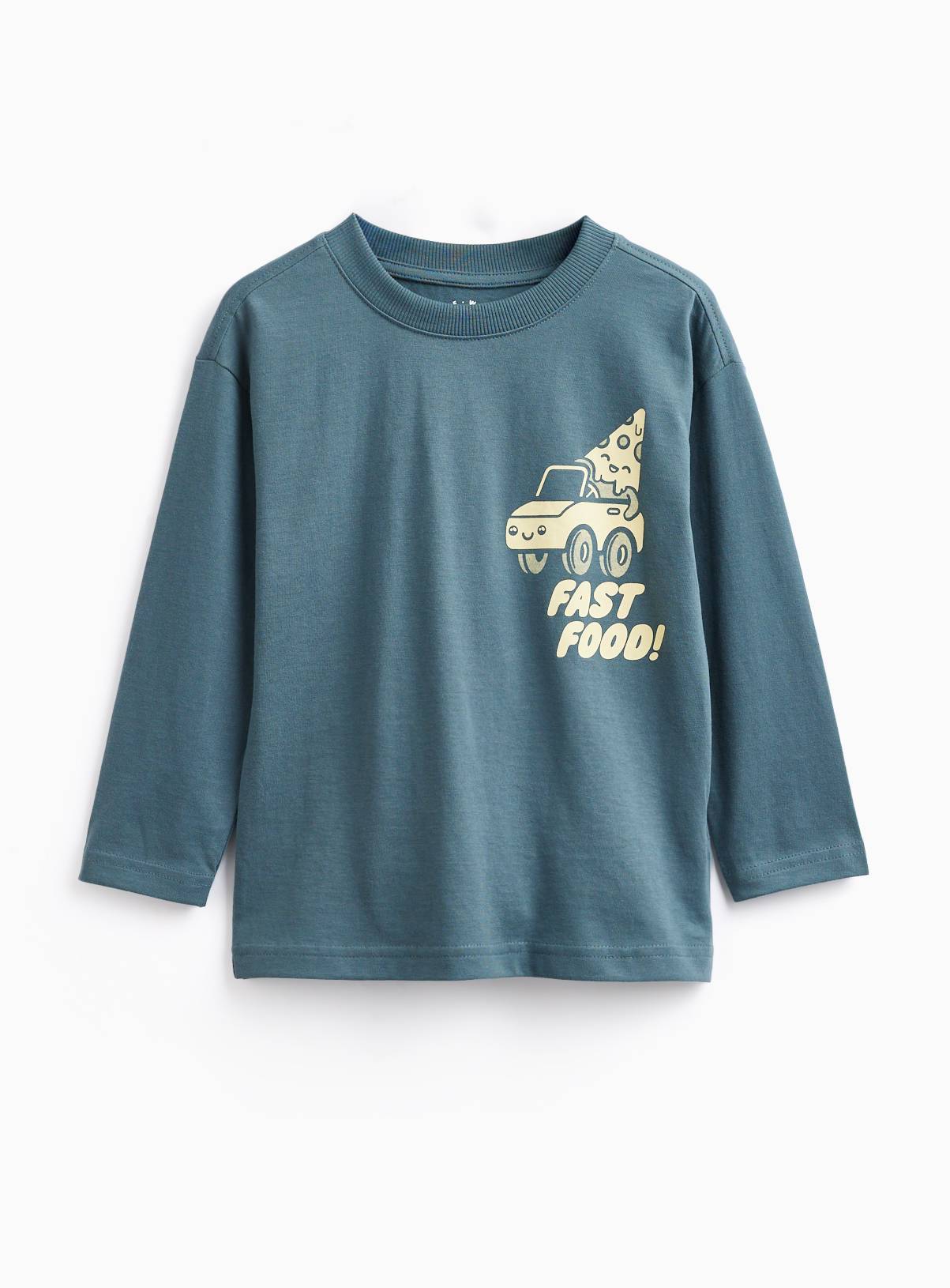 Teal Fast Food Logo Long Sleeve Top 2-3 years - Image 1