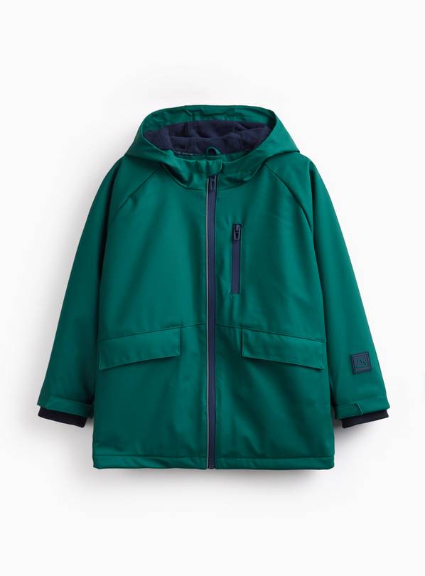 Green Rubber Hooded Mac 5-6 years