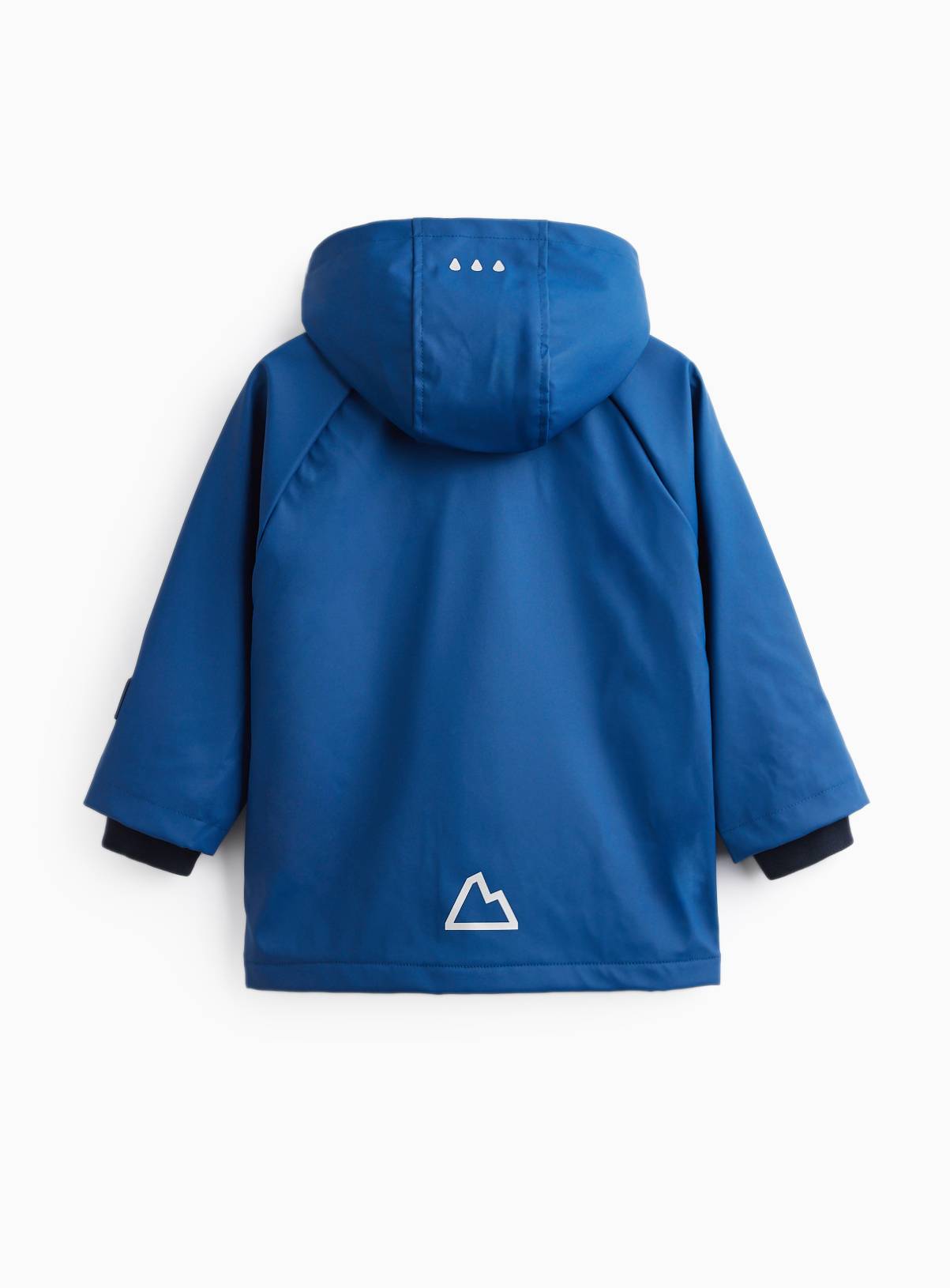 Blue Rubber Hooded Mac 1-2 years - Image 2
