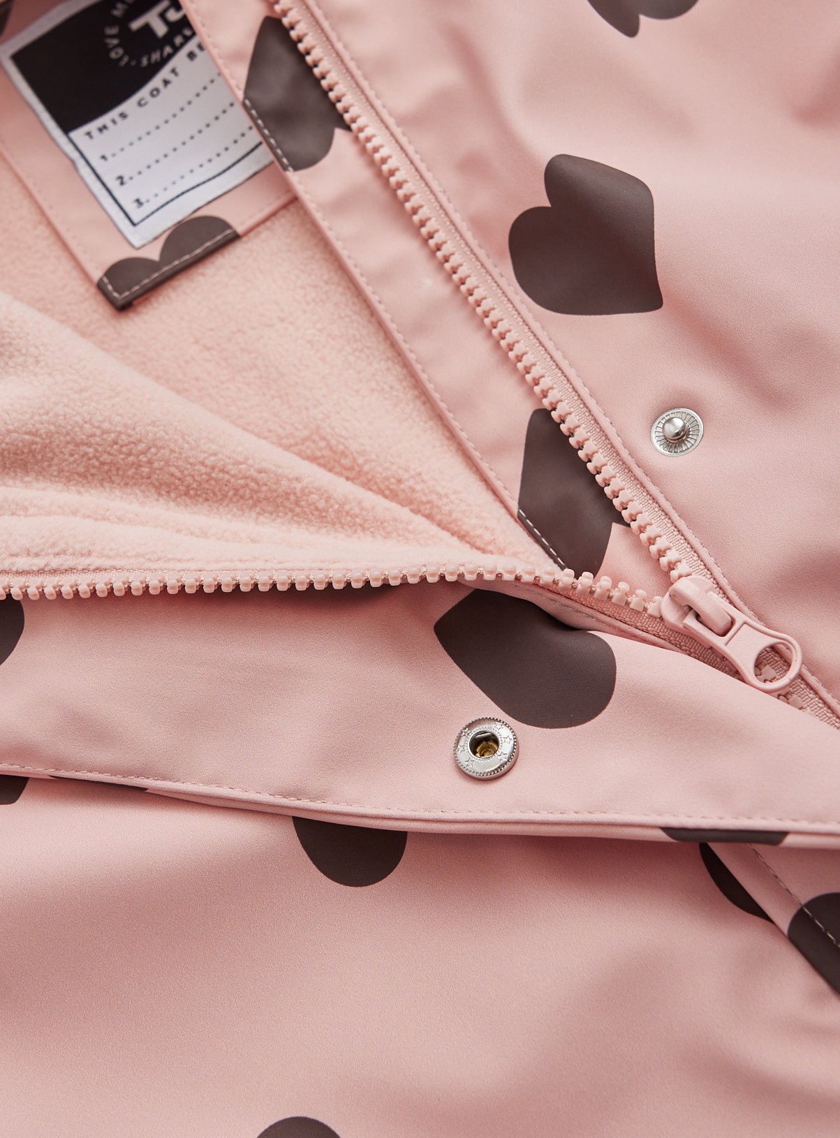 Pink Heart Print Rubber Puddlesuit 3-4 years - Image 2 thumbnail