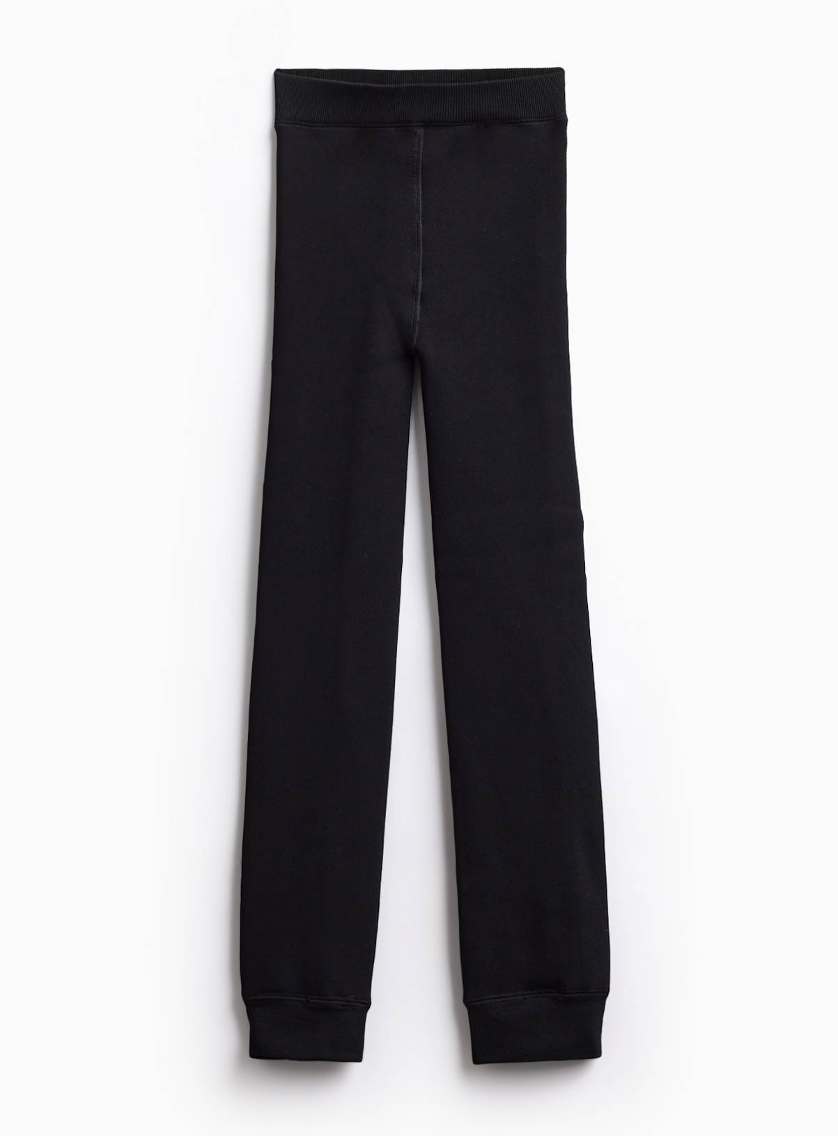 Black Thermal Faux Fur Lined Leggings 3-4 years - Image 1