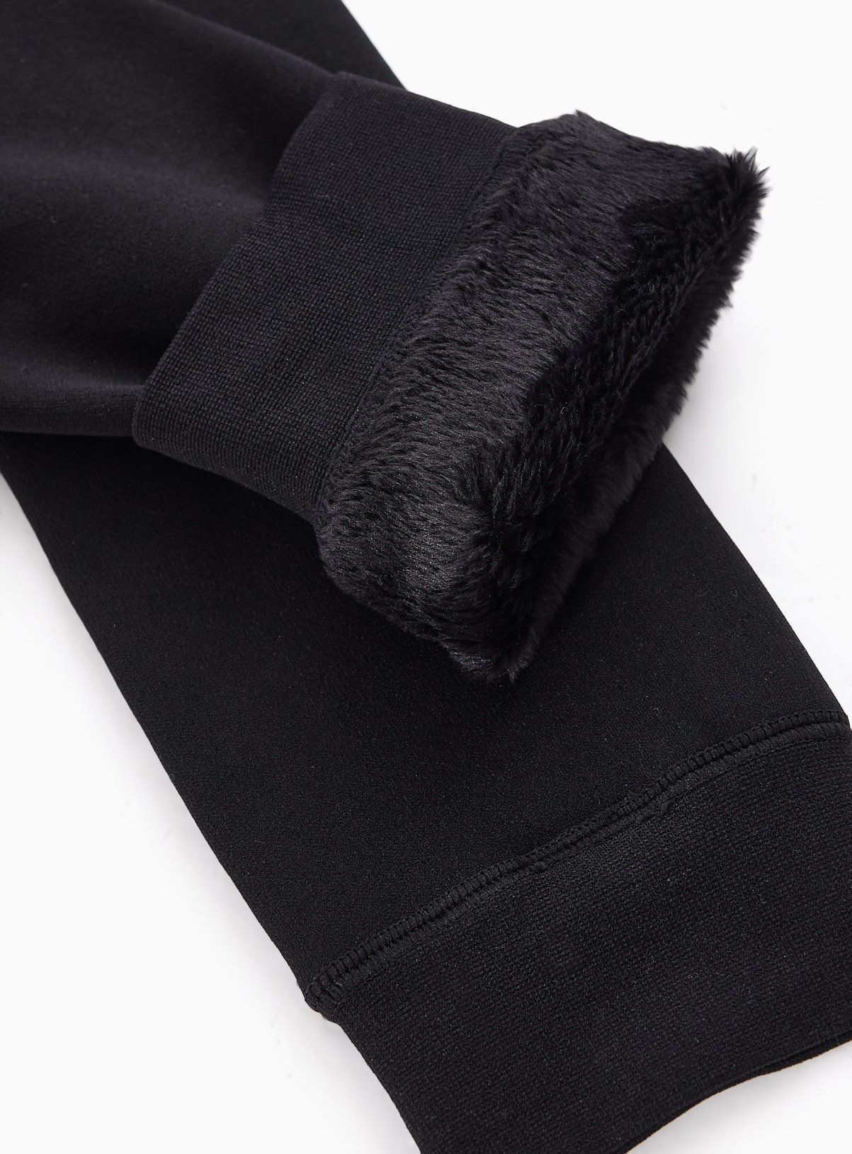 Black Thermal Faux Fur Lined Leggings 3-4 years - Image 2 thumbnail