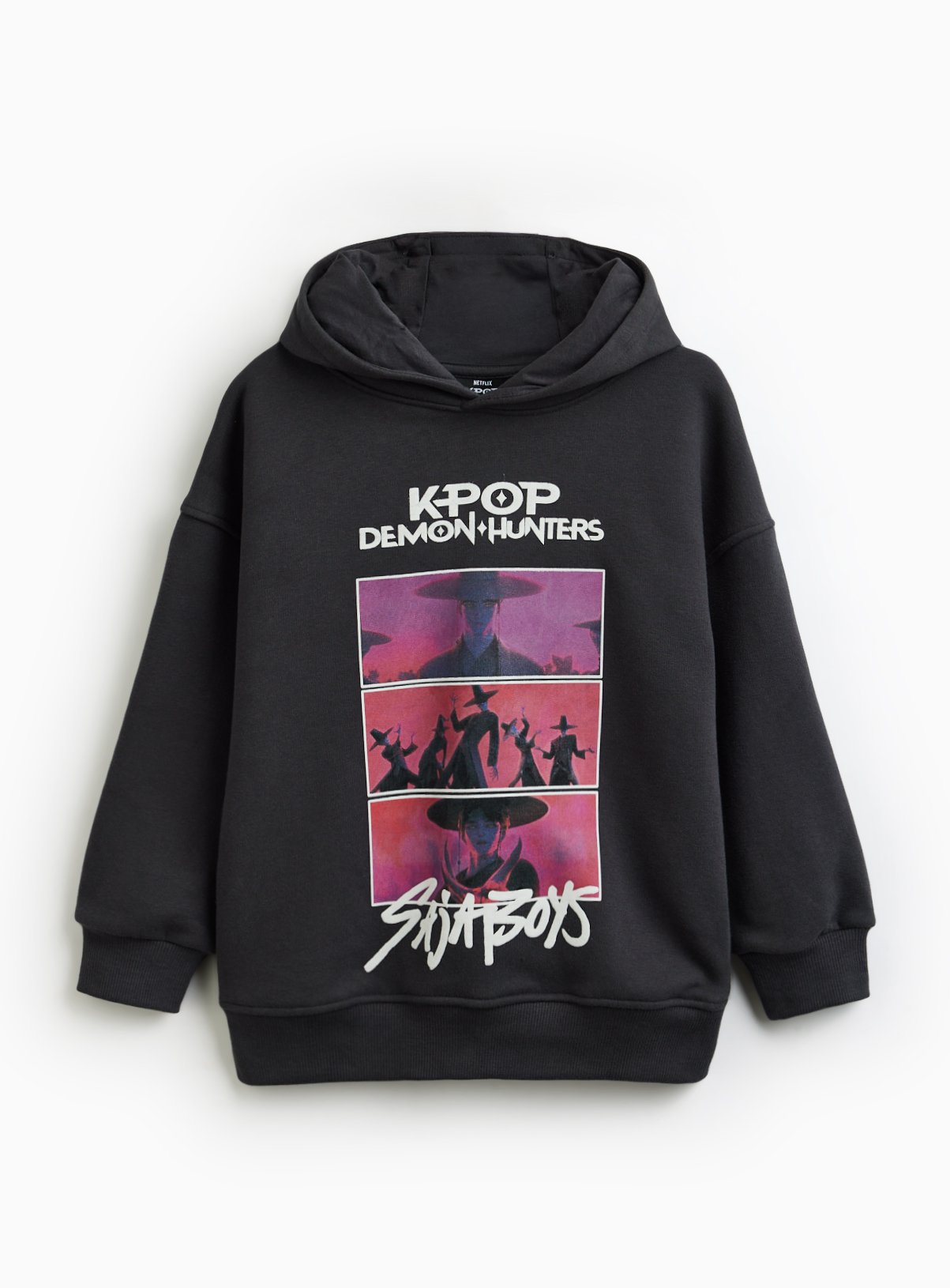 Black KPop Demon Hunters Graphic Hoodie 9 years - Image 1 thumbnail