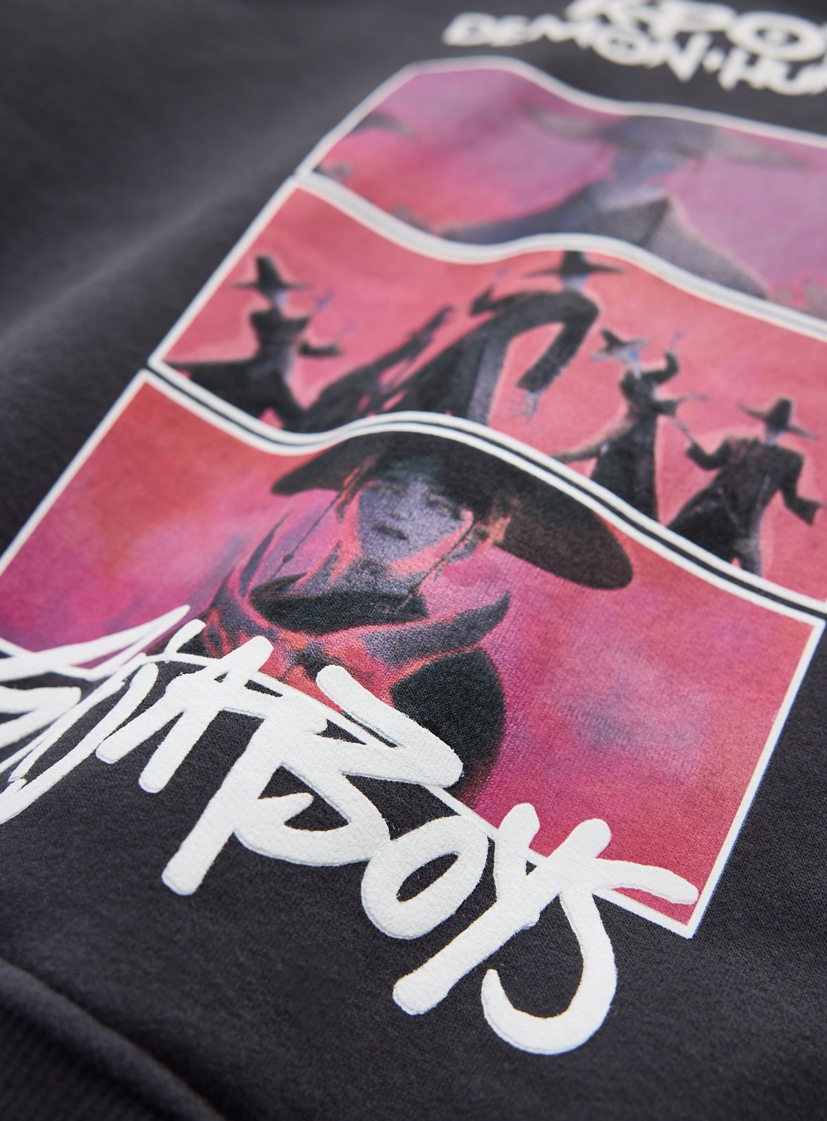 Black KPop Demon Hunters Graphic Hoodie 9 years - Image 2 thumbnail