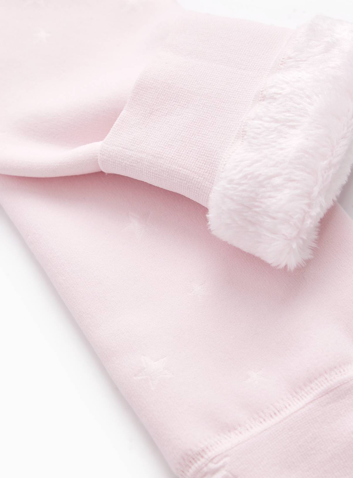 Pink Star Embossed Thermal Faux Fur Lined Leggings 3-4 years - Image 2