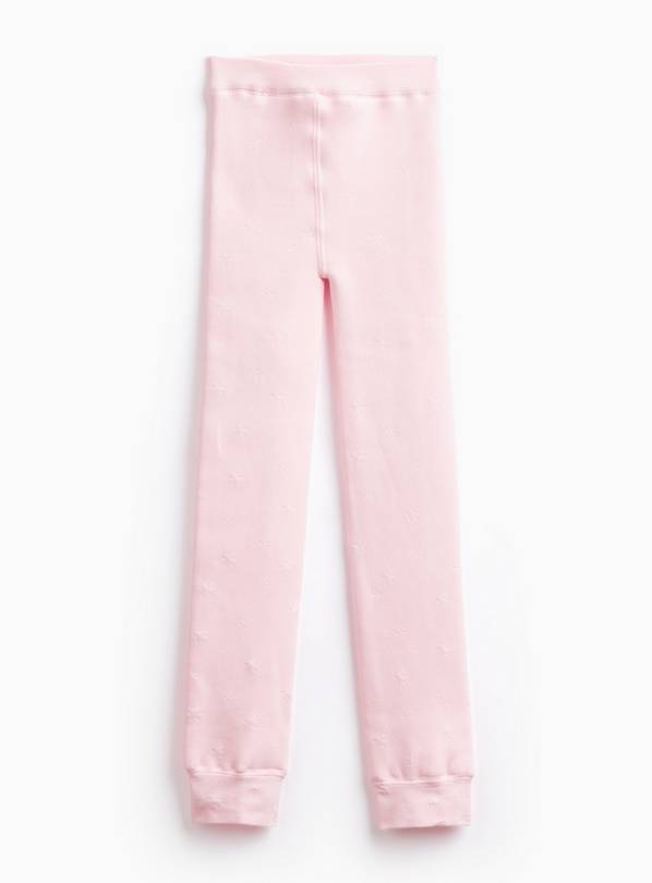 Pink Star Embossed Thermal Faux Fur Lined Leggings 9-10 years