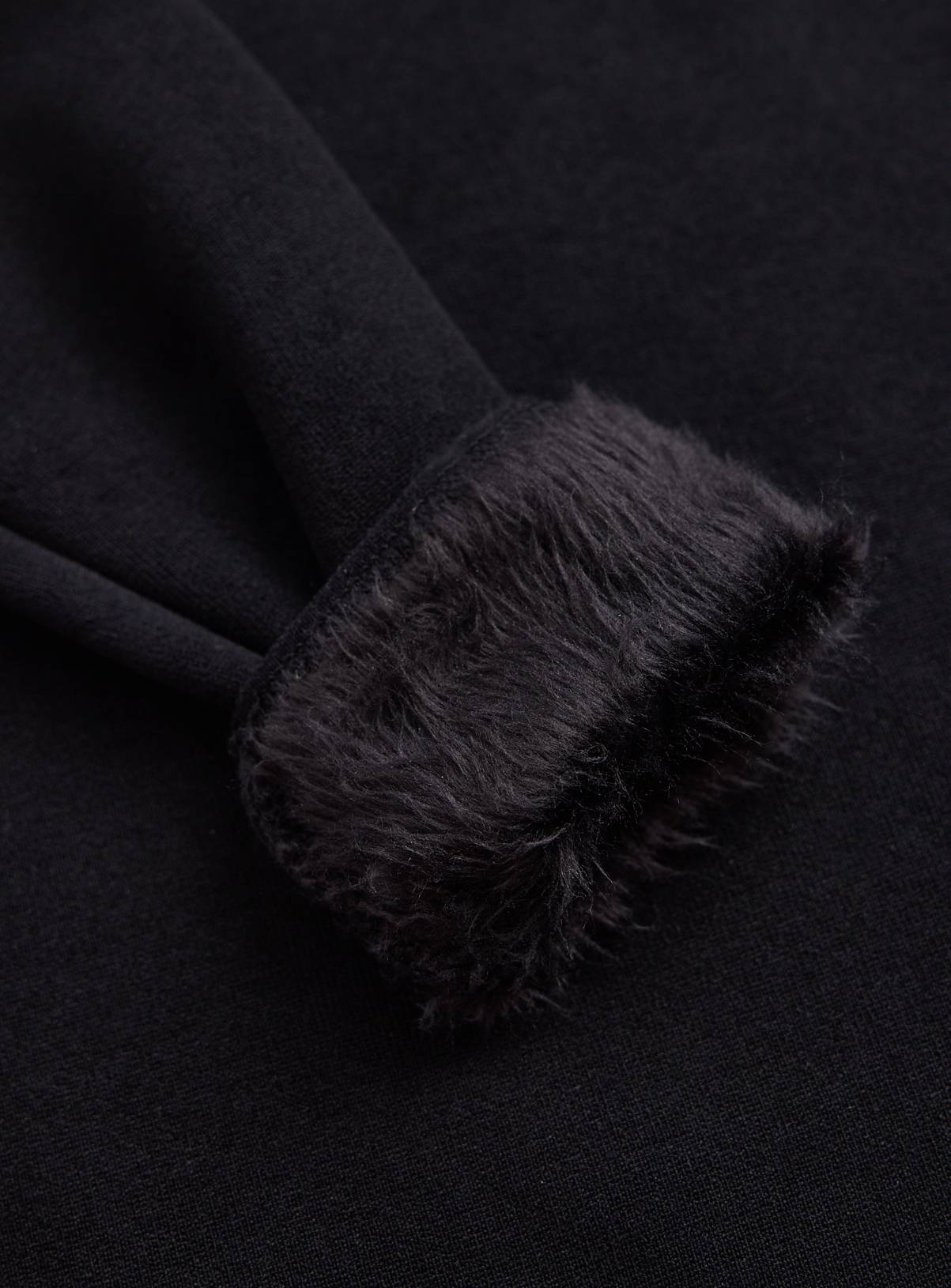 Black Thermal Faux Fur Lined Long Sleeve Top 9-10 years - Image 2
