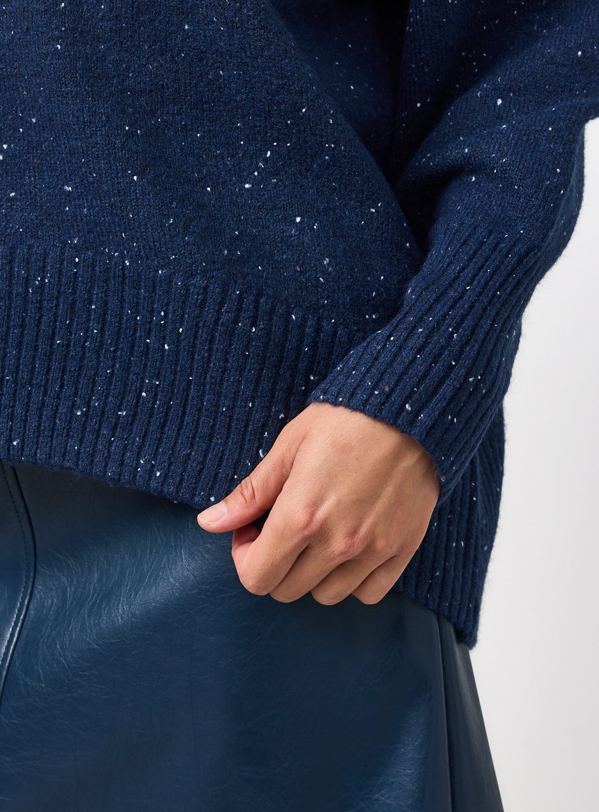 Teal High Neck Oversized Jumper XL - Image 3 thumbnail