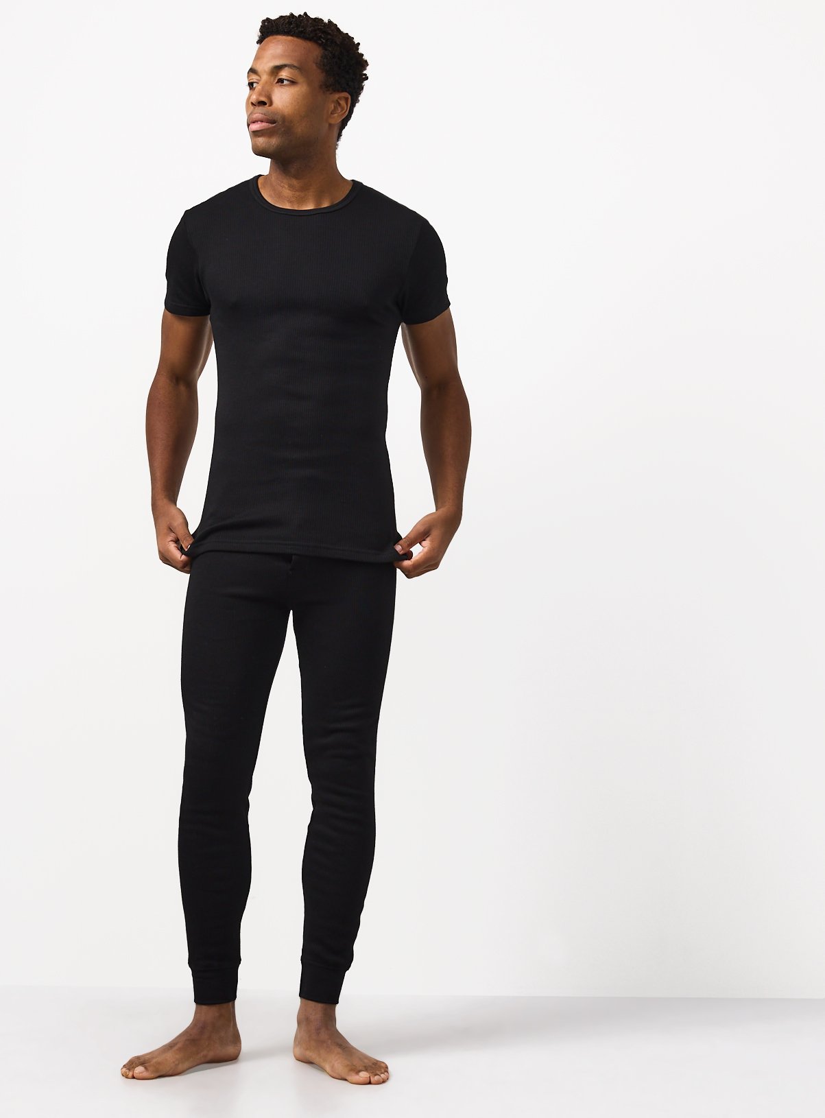Black Thermal Short Sleeve Top XL - Image 2 thumbnail