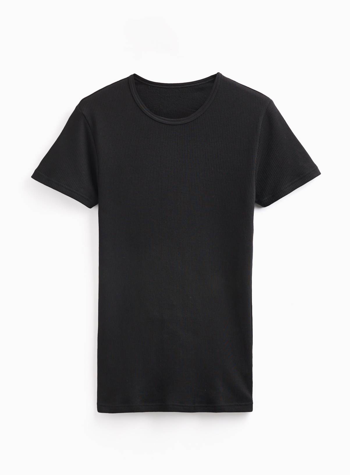 Black Thermal Short Sleeve Top XL - Image 3