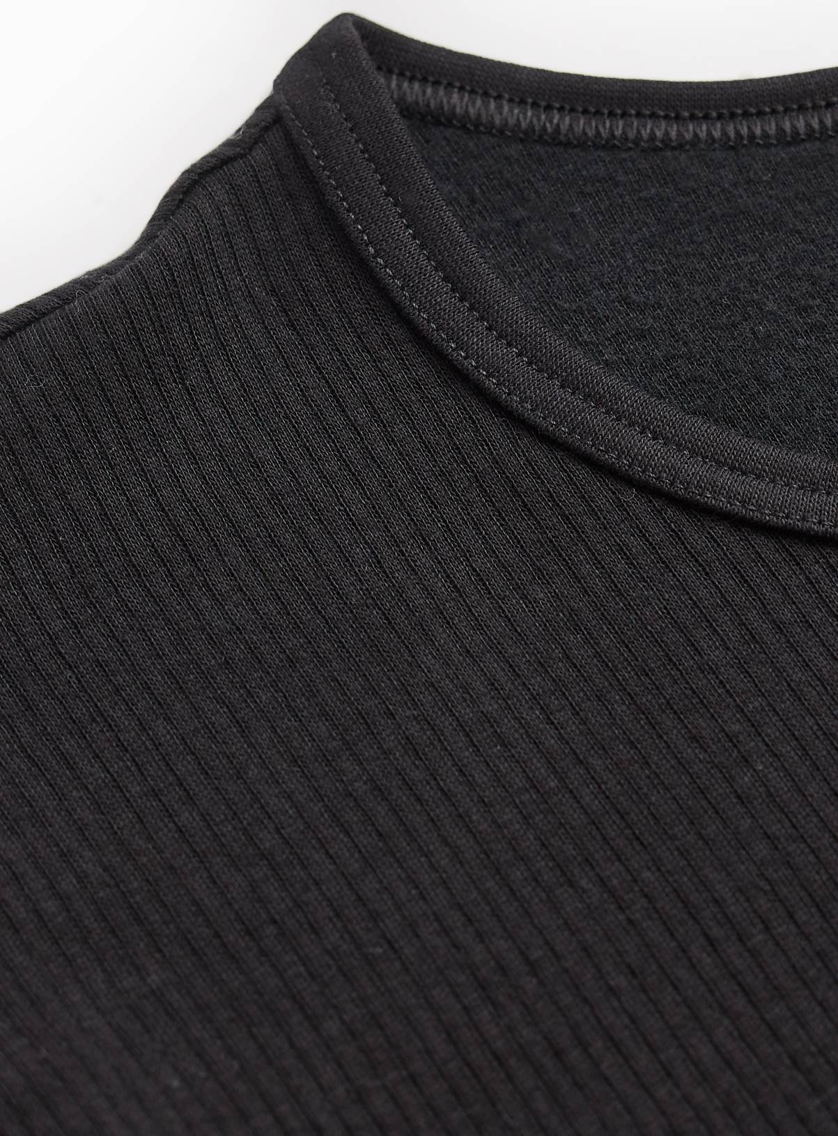 Black Thermal Short Sleeve Top XL - Image 4