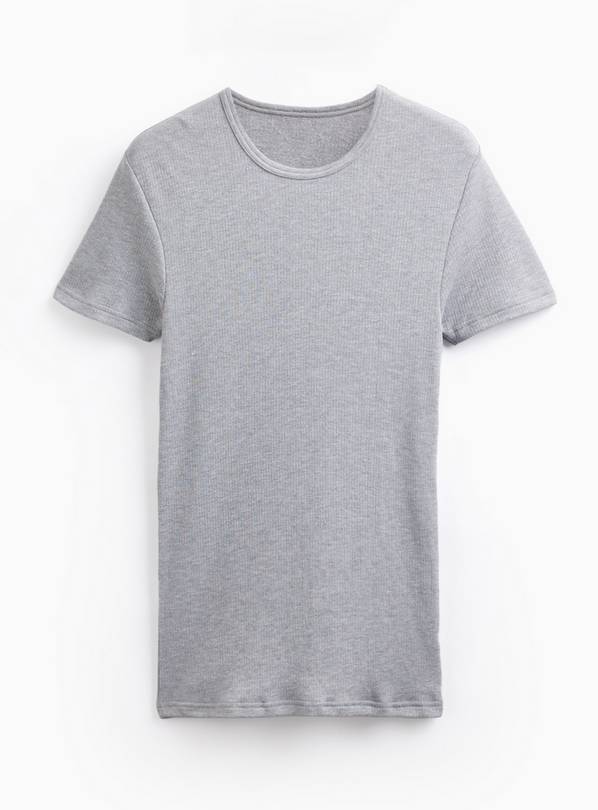 Grey Maximum Warmth Thermal Ribbed T-Shirt  M